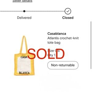 Casablanca Atlantis Crochet-Knit Tote Bag – Yellow & White